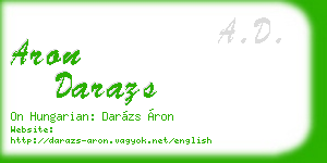 aron darazs business card