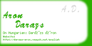 aron darazs business card